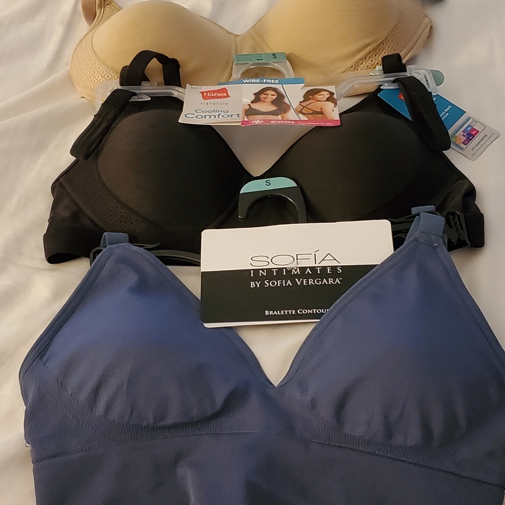 Set of 3 New Wirefree Bras